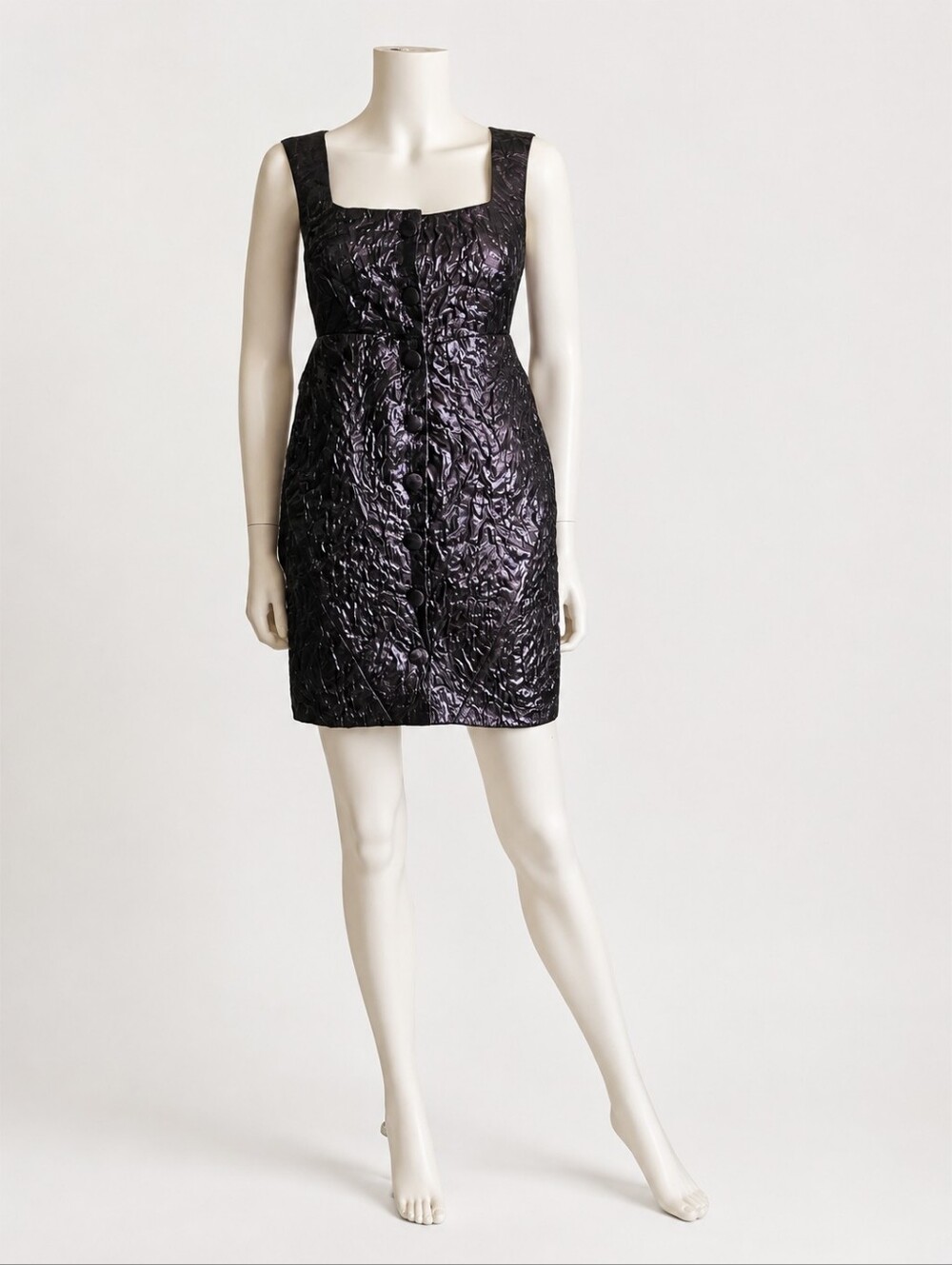 BALENCIAGA | Ghesquière SS08 Metallic Jacquard Mini Dress FR38